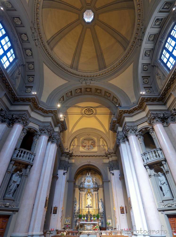 Milan (Italy) - Vertical view of the interior of the Church of San Giuseppe